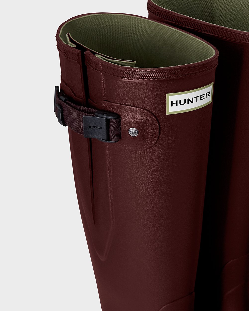 Galochas Altas Hunter Feminina Roxo Vermelhas - Norris Field Side Adjustable - 54GNZEJBO